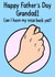 Funny Fathers Day Card - Grandad - Thumb Nose - Can I Have My Nose Back Yet? created by Keiran Clennell