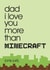 Funny Minecraft Gaming Fathers Day for Dad created by Mrs Best Paper Co.