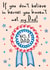 Cute Wreath Dad you're a Hero Illustrated Father's Day Card created by Amy Florence Design