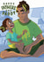 Dad and daughter play dress up Father's Day card created by InclusiviTwee