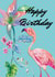 Flamingo Polka Dot Birthday Card created by Claire Louise 