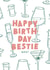 Bestie Drinks Woo! Birthday card created by studionough