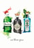 We Three Gins Christmas card created by Georgina Luck Illustration