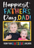 Cute Personalised Father's Day Card / Photo Card - Happiest Father's Day Dad From Your Awesome Children created by Emoticology Cards