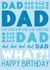 Dad, Dad, Dad Happy Birthday Card created by Graphic Print Company