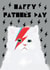 David Bowie Cat Father's Day Card created by @ChildstarSamantha