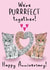 Funny Pun Cute Cat Animal Love Anniversary Card created by Amy Florence Design