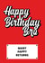 Happy Birthday Bro | Simple RED Card created by RED Cards