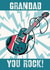 Guitar and music themed Father’s Day card for grandad  created by Evezee