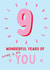 9 Wonderful Years Of Putting Up With You - Happy Anniversary Card created by @Laura Lonsdale Designs