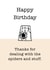 Birthday card for the person who saves you from the spiders and stuff. created by Superlush Cards