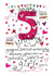 5th Birthday, Birthday Girl - With Love - Birthday Card created by Love and Happy Stuff