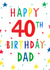 Happy 40th birthday dad created by Earlybird