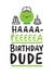 Punny Birthday Card - Haaaa-Peeeeea Birthday Dude - Pea created by Conor Rawson