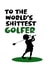 Funny Rude golfer Father's Day card created by Nancy Walsh