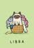 Libra Zodiac Cat Card created by Camille Medina