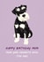 Happy Birthday Mum, From the dog  created by Amy V Packham Art