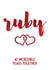 Cute Ruby Typography Anniversary Card - 40 Years - 40 Incredible Years Together created by Bev O'Connor || @oconnordesign