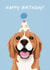 Happy Birthday From The Beagle created by Amy V Packham Art