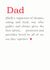 Dad Definition Father's day Card created by Bombus