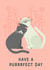 Have a perfect day cat card created by @simonwelchillustration