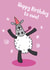 Sheep ewe punny Birthday card created by Eweniverse