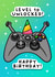 Cute and funny Level 10 gamers birthday card - for tenth birthdays created by Duck & Mustard