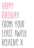 Least Awful Relative Birthday Card created by HabFab