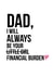 Financial Burden Funny Fathers Day Card created by Jude Patla 