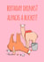 Alpaca prosecco birthday card created by Dani Verbeeten