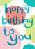Pretty colours Happy birthday card created by Jo Brown