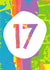 Colourful 17th Birthday Card created by size3art