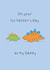Cute First Father's Day Card - Dinosaurs - New Daddy created by Doodle Keg