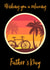 Cycling Bike and Beach Themed Father’s Day card Retro Sunset created by Evezee