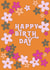 Retro Happy Birthday flower card created by Foggish