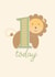 Cute Birthday Card - Lion - 1 Today created by Nutmeg Studio