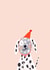 Dalmation party dog created by Alice Clarke