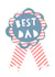 Best Dad Rosette Father's Day card created by Little Red Apple