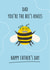 Bee's knees Father's Day card 1001 created by The Northern Bird