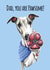 Father's Day Whippet Dog Card - Cute and Fun created by sarahcoxartwork