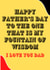 Happy Father's Day fountain of wisdom created by JOJO's cards