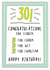 Top Score 30 Birthday Card created by Go La La!
