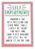 Self Employment New job card created by Go La La!
