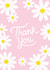 Pink Daisies Floral Thank You Card created by Jacqui Lee