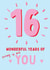 16 Wonderful Years Putting Up With You - Happy Anniversary Card created by @Laura Lonsdale Designs