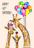 Cute Giraffes 40th Birthday created by Poppy & Mabel