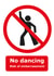 Funny dad dancing danger sign card created by Tess Cards