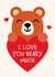 I Love You Beary Much card created by Kiddy Winks Prints