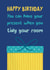 Funny Birthday Card - Happy Birthday, Tidy Your Room! created by Katherine Lynas