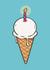 Cute Birthday Card - Ice Cream - Candle created by Charlotte Hill Vandenburg